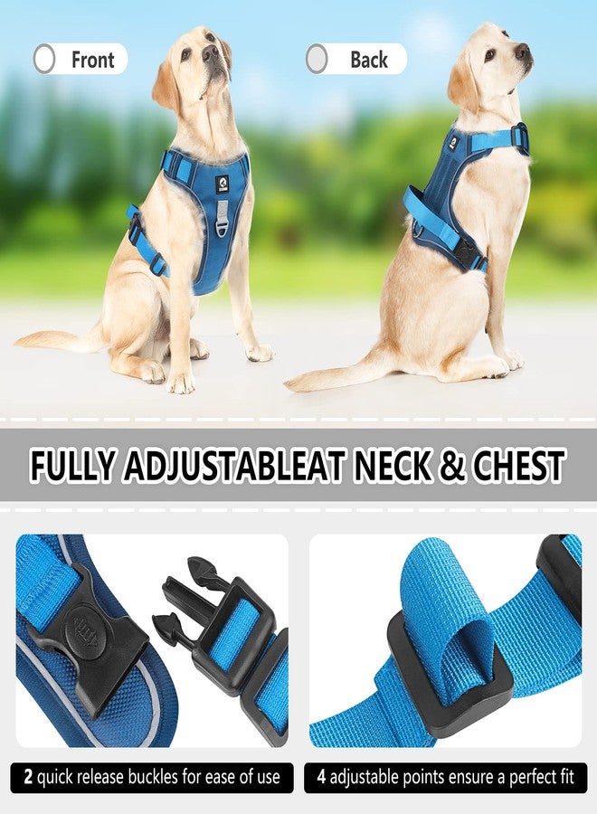 FYA Dog Harness, No Pull Pet Harness, No Choke Front Lead Dog Harness, Adjustable Reflective Soft Padded Dog Vest with Easy Control Handle for Medium Large Dogs - Image 4